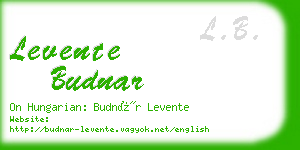 levente budnar business card